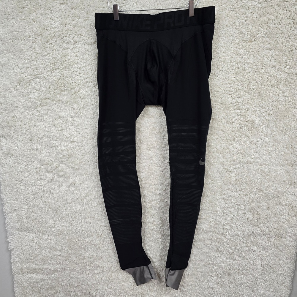 Nike Pro Hyperrecovery Compression Tights Mens XXL Black Athletic Leggings